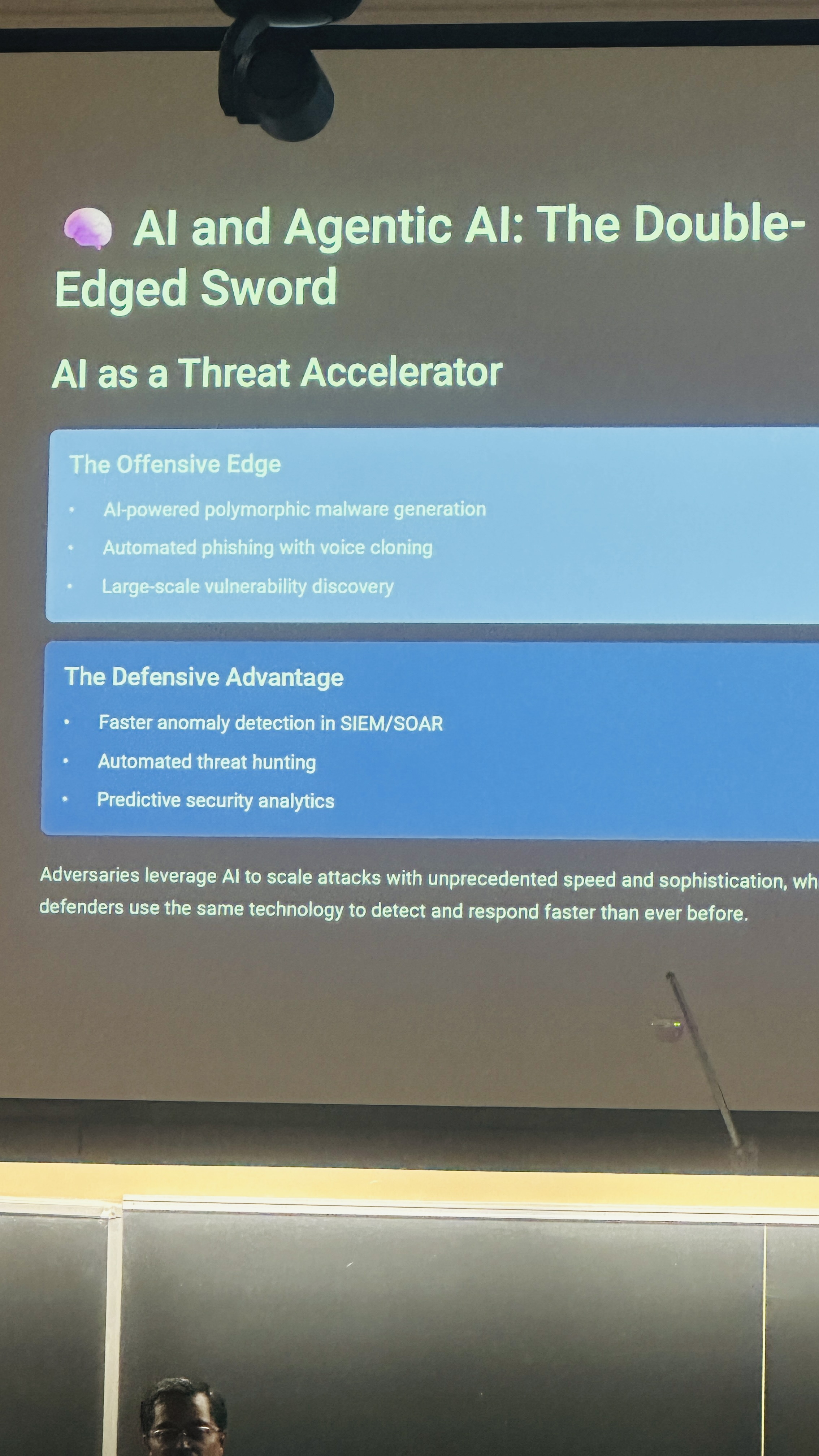 Slide on AI and Agentic AI as a double edged sword